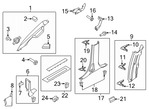 2025 Ford F-150 Interior Trim - Cab Diagram 3 - Thumbnail