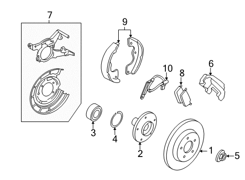 2007 Ford Escape Brake Components Diagram 8 - Thumbnail