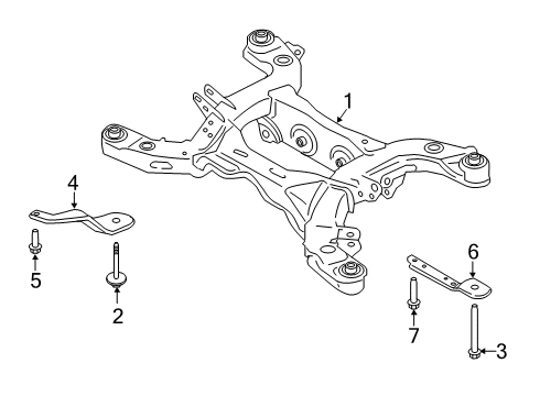2024 Lincoln Aviator Suspension Mounting - Rear Diagram