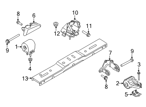 2025 Ford F-150 Engine & Trans Mounting Diagram 4 - Thumbnail
