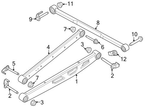2022 Ford F-150 Rear Suspension Components Diagram 3 - Thumbnail
