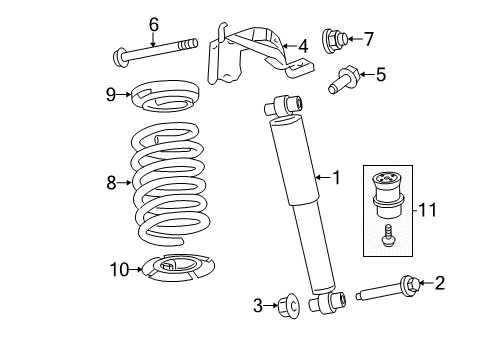 2011 Mercury Milan Shocks & Components Diagram