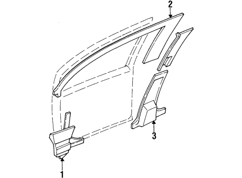 1994 Mercury Tracer Interior Trim - Pillars Diagram 2 - Thumbnail