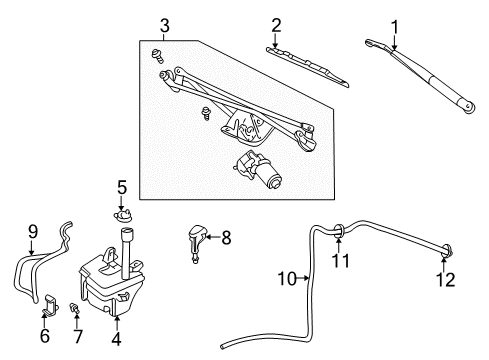 2002 Mercury Mountaineer Wiper & Washer Components Diagram 3 - Thumbnail