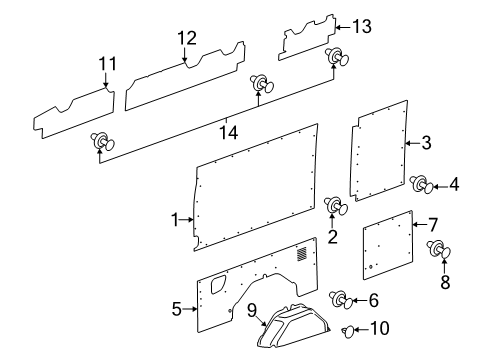 2025 Ford Transit-250 Interior Trim - Side Panel Diagram 4 - Thumbnail