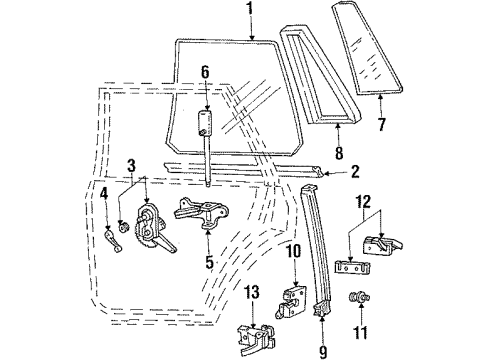 1985 Mercury Lynx Door Diagram 4 - Thumbnail