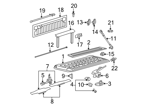 2009 Ford F-350 Super Duty Tail Gate Diagram 2 - Thumbnail