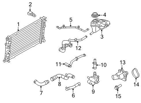 2011 Mercury Milan Cooling System - Hybrid Component Diagram 2 - Thumbnail