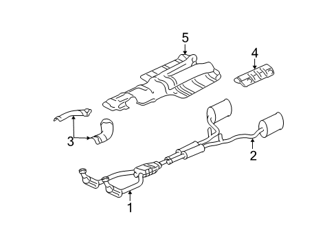 2004 Lincoln LS Exhaust Components Diagram 2 - Thumbnail