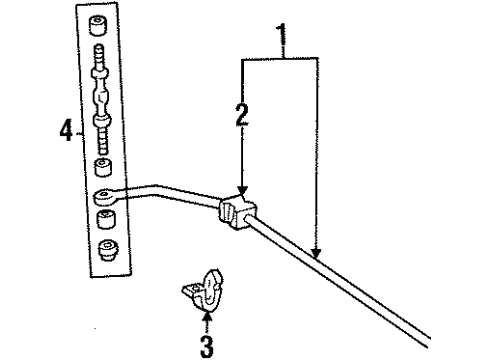 1997 Mercury Grand Marquis Stabilizer Bar & Components Diagram 4 - Thumbnail