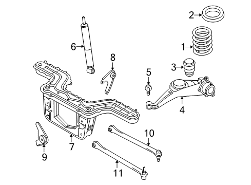 2006 Mercury Mariner Rear Suspension Components Diagram 3 - Thumbnail