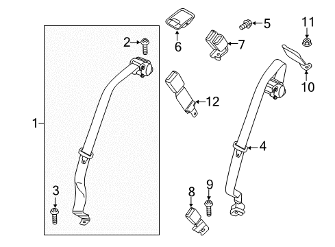 2017 Ford Fusion Seat Belt - Body Diagram 3 - Thumbnail