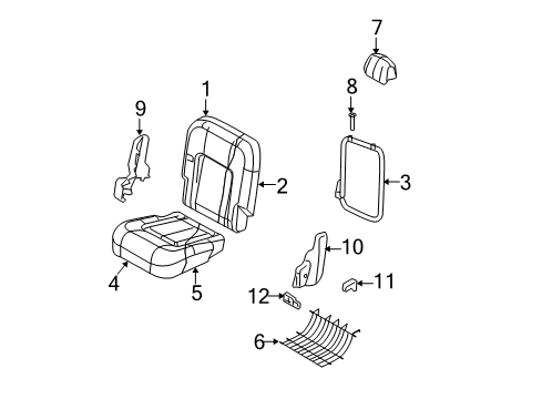 2005 Lincoln Navigator Rear Seat Components Diagram 2 - Thumbnail