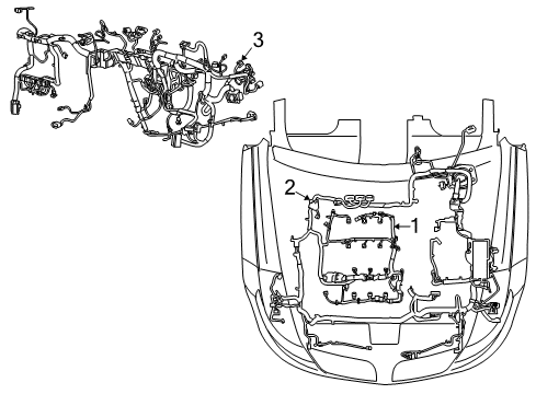 2011 Lincoln MKS Engine Harness Diagram for BU5Z-12A581-E