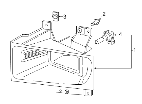 2019 Ford F-250 Super Duty Fog Lamps Diagram 2 - Thumbnail
