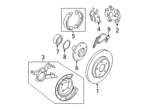 2007 Ford Escape Brake Components Diagram 3 - Thumbnail