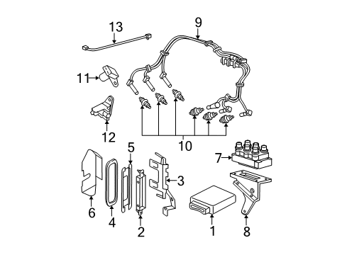 2003 Mercury Mountaineer ECM Diagram for 3U7Z-12A650-DACRM