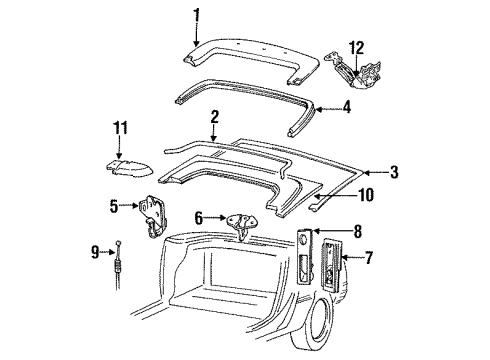 1992 Mercury Capri Storage Compartment Diagram