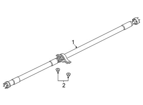 2024 Ford Bronco Sport Drive Shaft - Rear Diagram