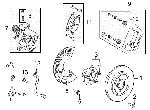2011 Lincoln MKT Brake Components Diagram 2 - Thumbnail