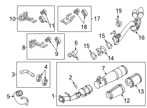 2013 Ford F-250 Super Duty Exhaust Components Diagram