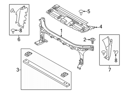 2016 Ford F-150 Radiator Support Diagram 3 - Thumbnail