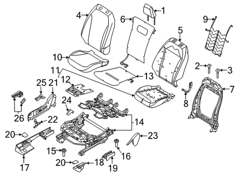 2021 Ford Mustang Mach-E Element Diagram for LJ8Z-14D696-C