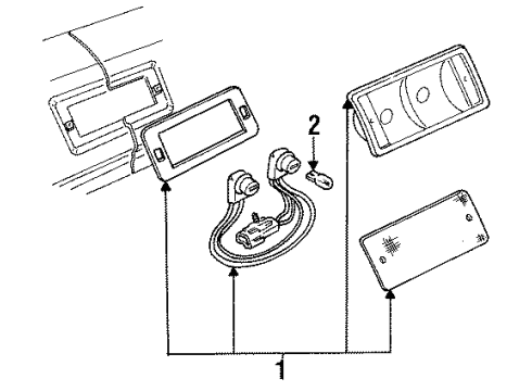 1991 Ford Explorer High Mount Lamps Diagram