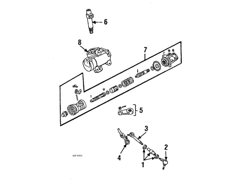 1989 Ford Bronco II Steering Gear & Linkage Diagram 2 - Thumbnail