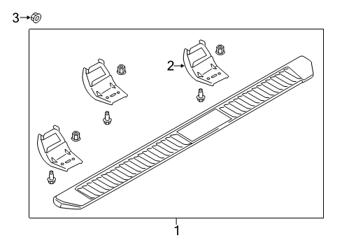 2019 Ford F-250 Super Duty Running Board Diagram 4 - Thumbnail
