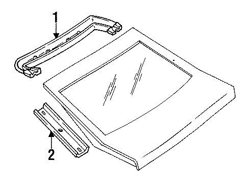 1990 Ford Probe Interior Trim - Lift Gate Diagram