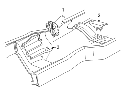 1995 Ford E-250 Econoline Engine & Trans Mounting Diagram 2 - Thumbnail