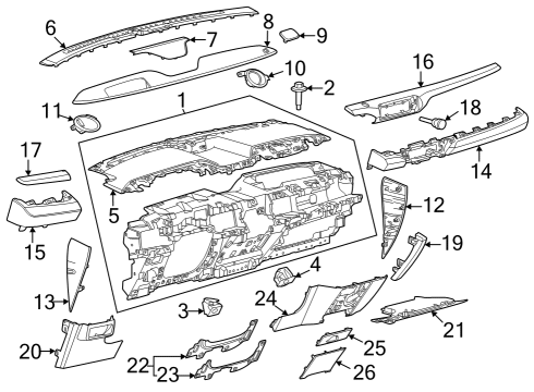 2024 Ford Mustang Mach-E Instrument Panel Diagram