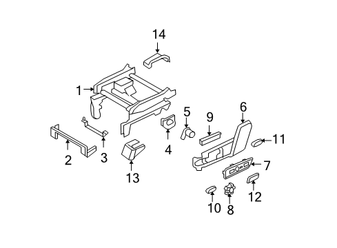 2010 Ford Expedition Track Cover, Passenger Side Diagram for 7L1Z-7861748-EA