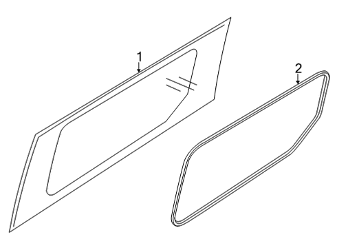 2021 Ford Transit Connect Glass - Side Door Diagram 5 - Thumbnail