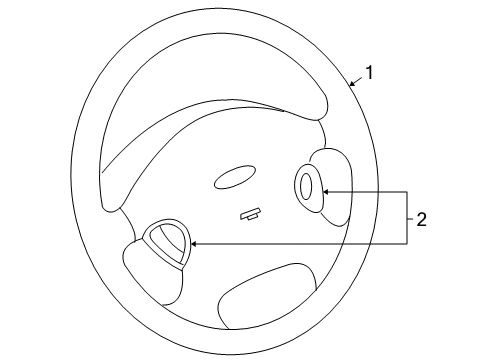 2006 Mercury Mariner Steering Wheel & Trim Diagram