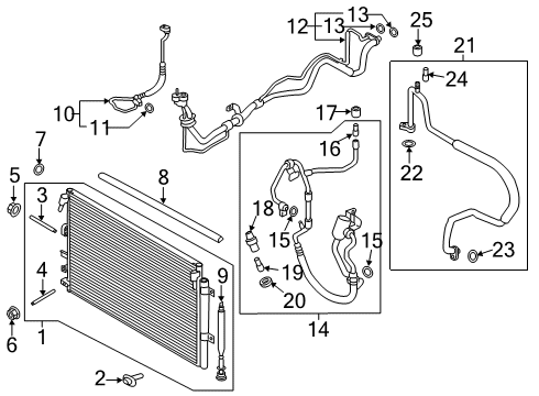 2023 Lincoln Nautilus A/C Condenser, Compressor & Lines Diagram 4 - Thumbnail