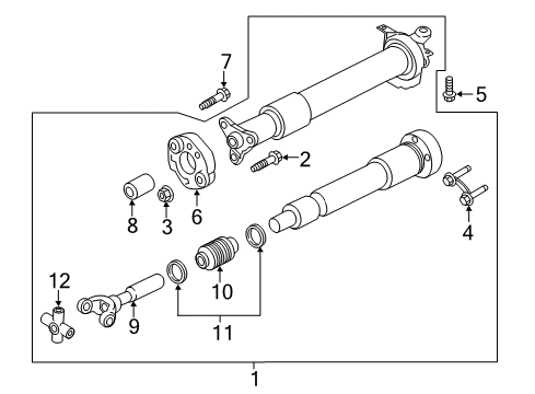 2016 Ford Mustang Drive Shaft - Rear Diagram 3 - Thumbnail