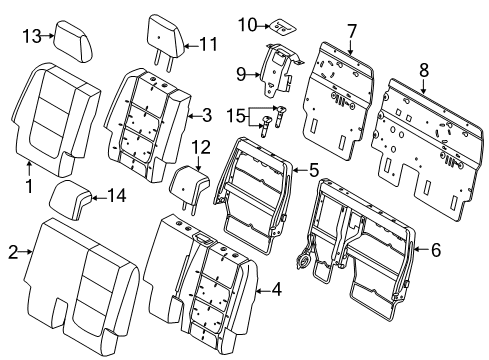 2014 Ford Explorer Second Row Seats Diagram 4 - Thumbnail