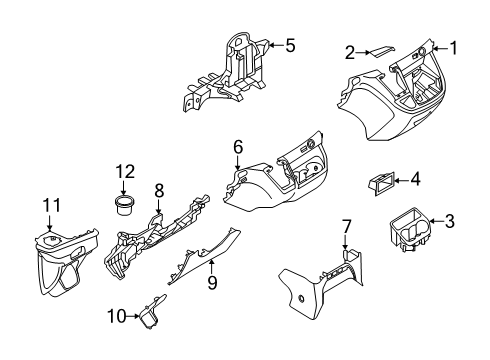 2024 Ford Transit-250 Holder - Cup Diagram for LK4Z-6113562-AF