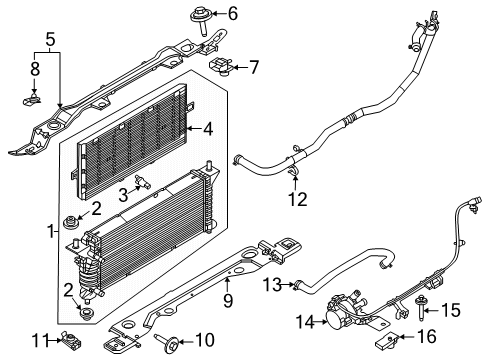 2025 Ford F-150 Radiator & Components Diagram 9 - Thumbnail