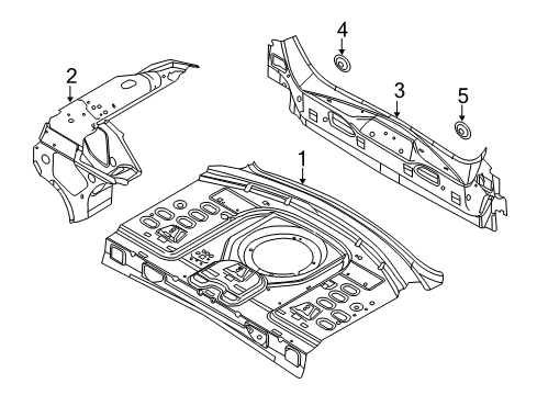 2013 Lincoln MKS Rear Body Diagram