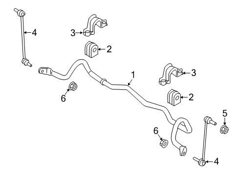 2019 Ford Edge Stabilizer Bar & Components Diagram 2 - Thumbnail