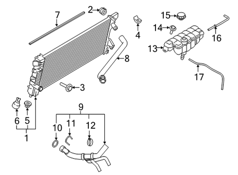 2025 Ford F-150 Radiator & Components Diagram 7 - Thumbnail