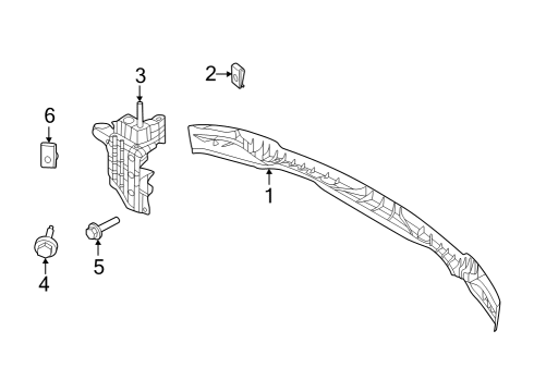 2024 Ford F-150 Lightning Bumper & Components - Front Diagram 4 - Thumbnail