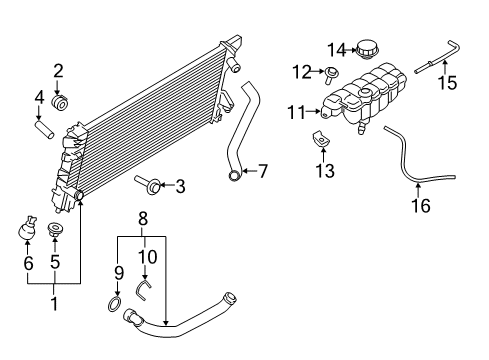 2017 Ford F-150 Radiator & Components Diagram 5 - Thumbnail