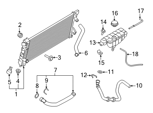 2019 Ford F-150 Upper Hose Diagram for FL3Z-8260-B