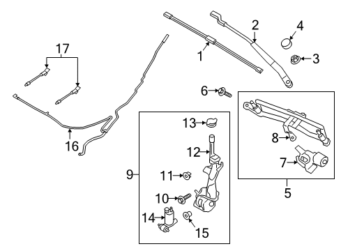 2018 Ford EcoSport Wiper & Washer Components Diagram 2 - Thumbnail