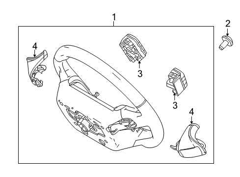 2011 Lincoln MKT Steering Wheel & Trim Diagram