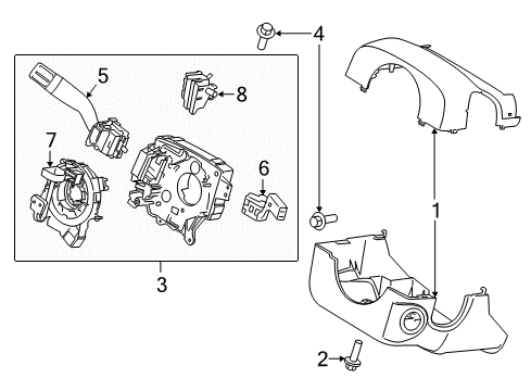 2024 Lincoln Navigator Shroud, Switches & Levers Diagram